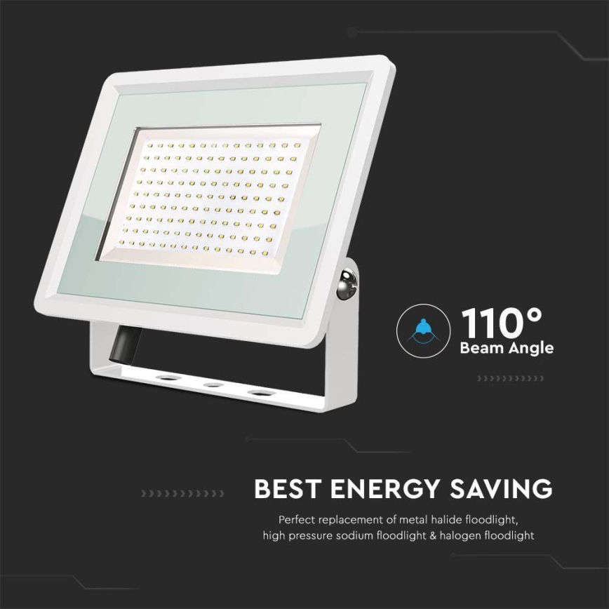 Екстериорен LED прожектор LED/200W/230V 4000K IP65 бял