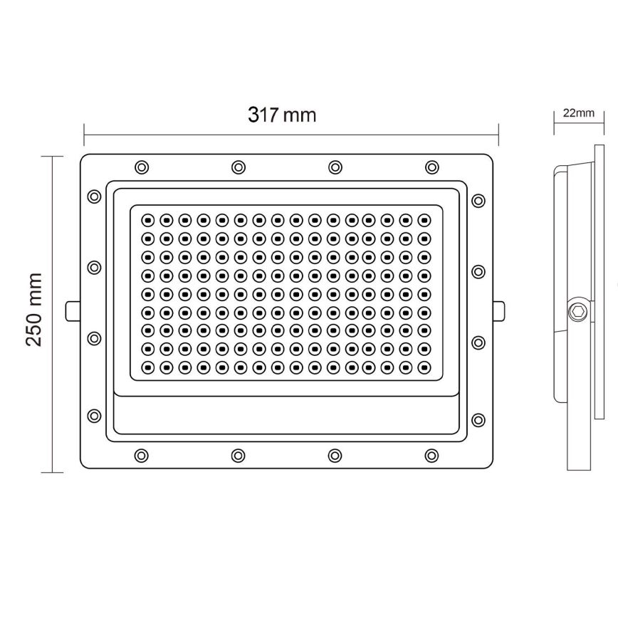 Екстериорен LED прожектор LED/200W/230V 5000K IP65 сив