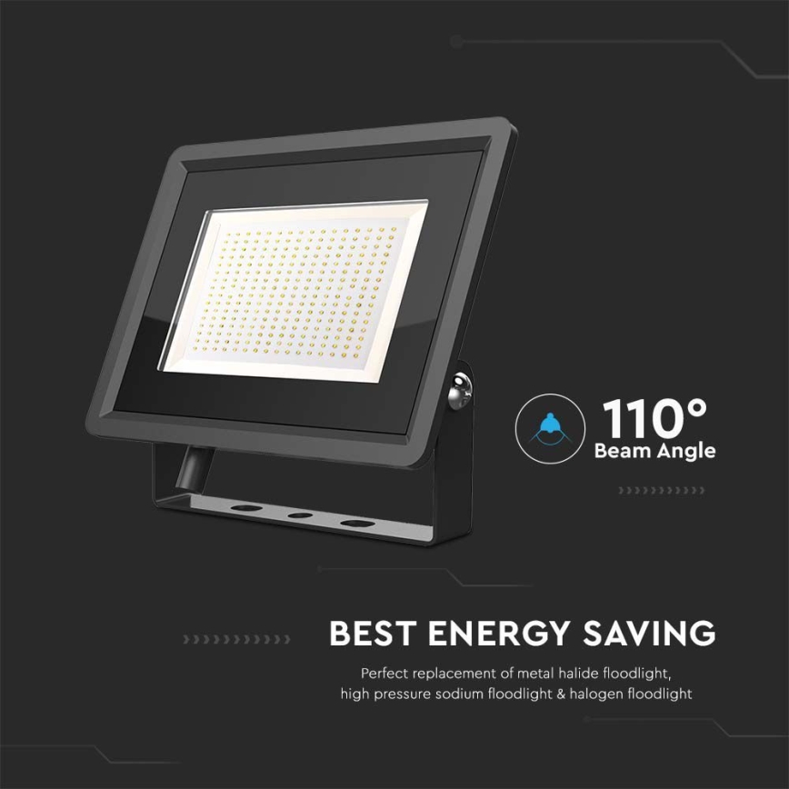 Екстериорен LED прожектор LED/200W/230V 6500K IP65 черен