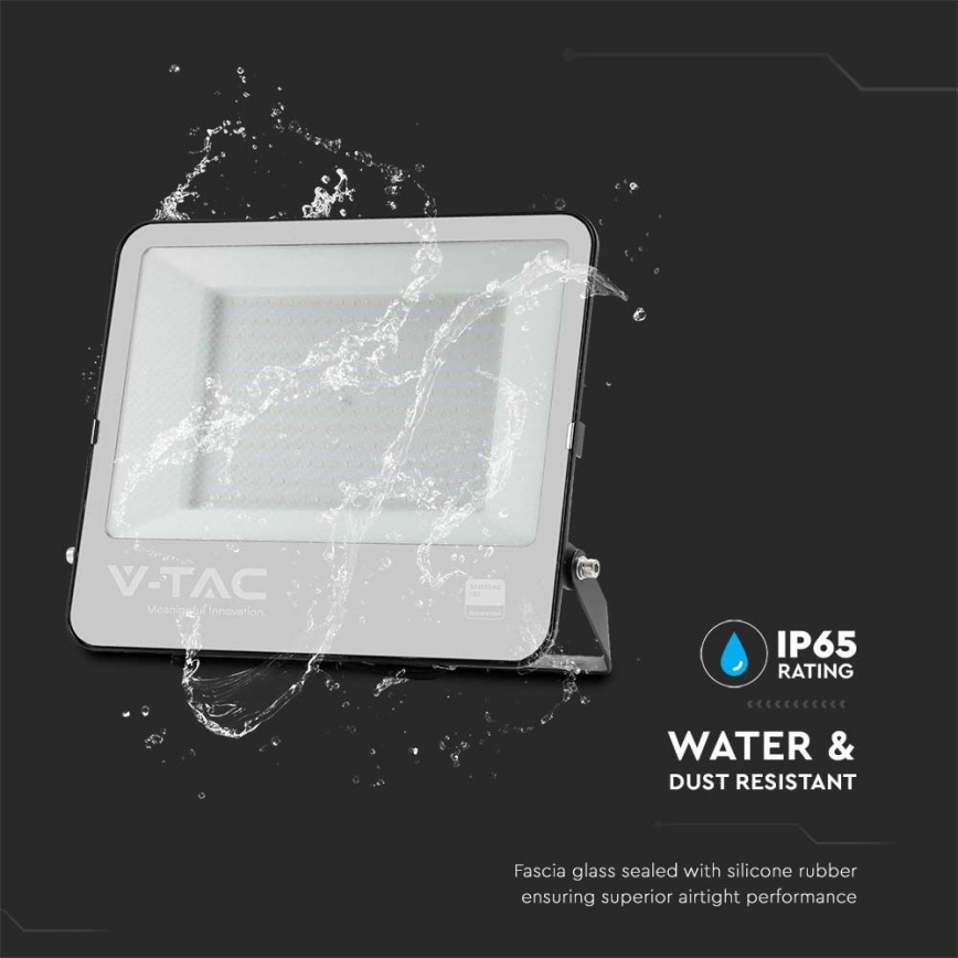 Екстериорен LED прожектор SAMSUNG CHIP LED/200W/230V 6500K IP65 черен