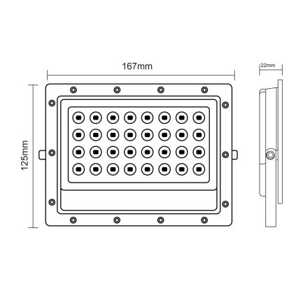 Екстериорен LED прожектор LED/50W/230V 5000K IP65 сив