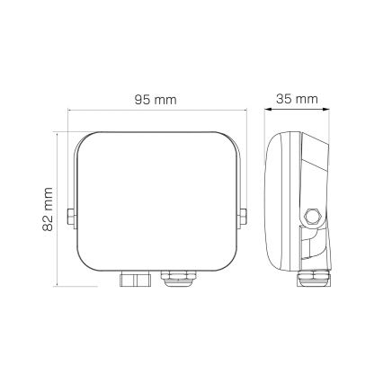 Екстериорен LED прожектор MILKY LED/10W/230V 4000K IP65 черен