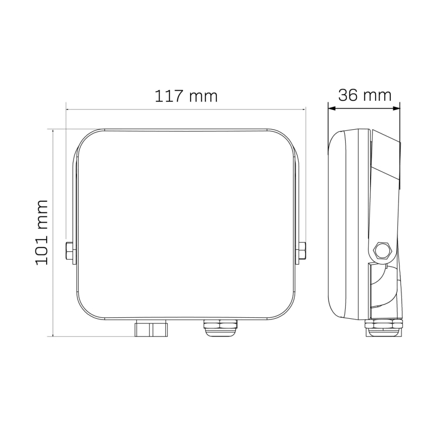 Екстериорен LED прожектор MILKY LED/20W/230V 4000K IP65 черен