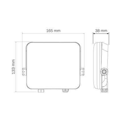 Екстериорен LED прожектор MILKY LED/30W/230V 4000K IP65 черен