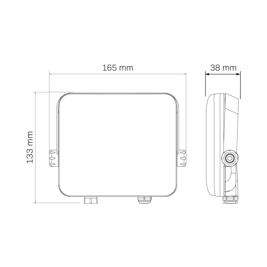 Екстериорен LED прожектор MILKY LED/30W/230V 4000K IP65 черен