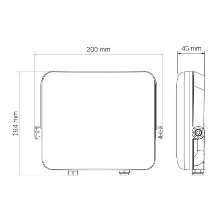 Екстериорен LED прожектор MILKY LED/50W/230V 4000K IP65 черен