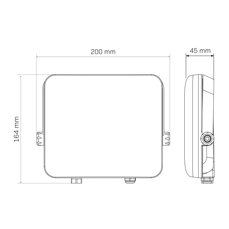 Екстериорен LED прожектор MILKY LED/50W/230V 4000K IP65 черен