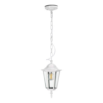Екстериорен пендел 1xE27/60W/230V IP44 бял