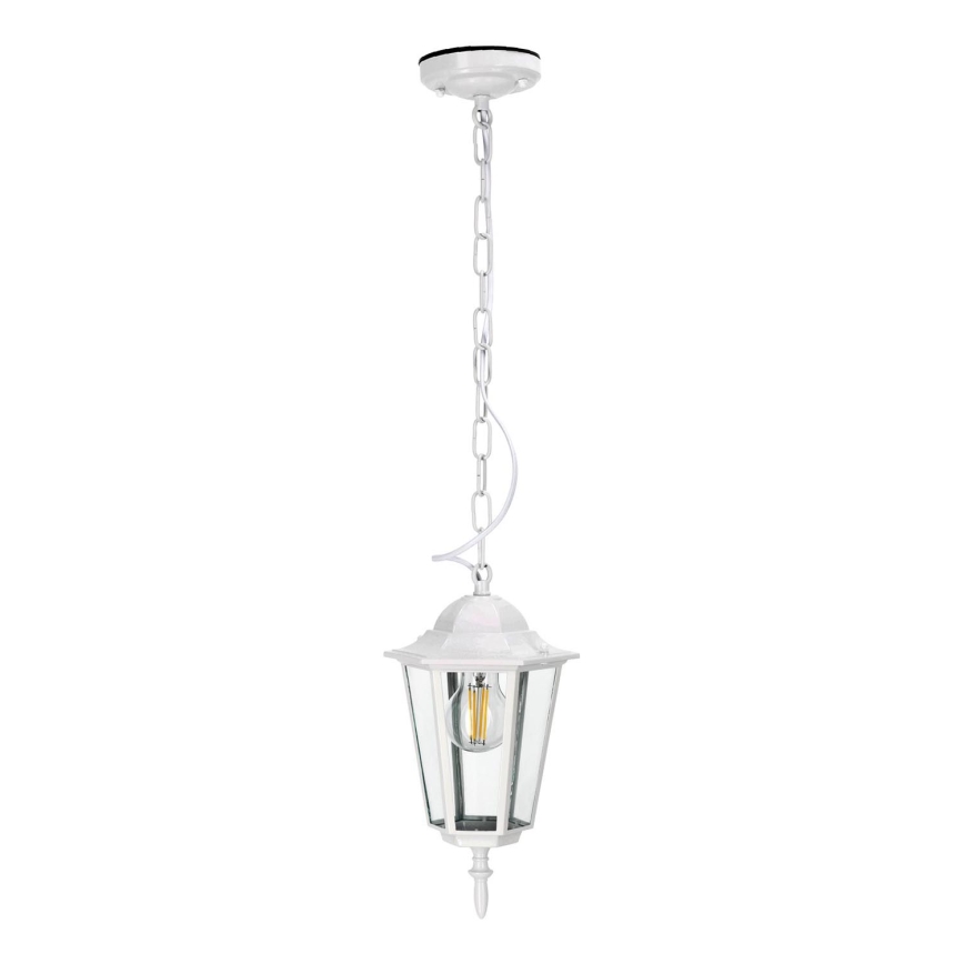 Екстериорен пендел 1xE27/60W/230V IP44 бял