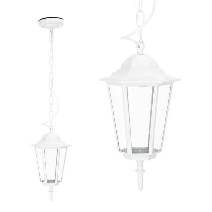Екстериорен пендел 1xE27/60W/230V IP44 бял