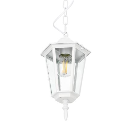 Екстериорен пендел 1xE27/60W/230V IP44 бял