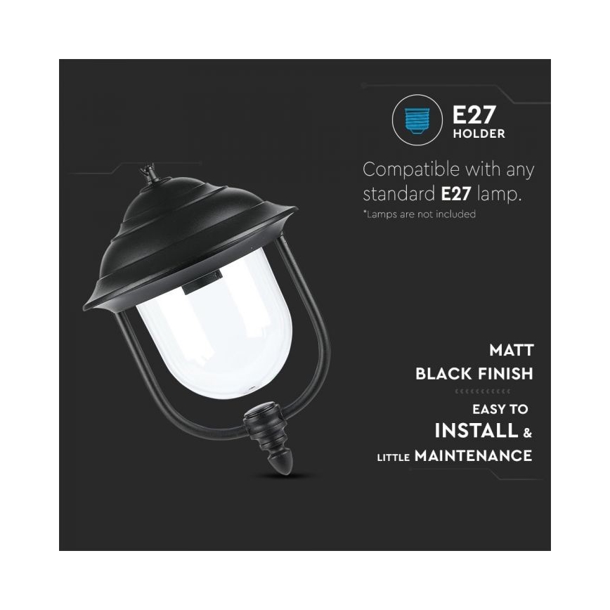 Екстериорен пендел 1xE27/60W/230V IP44 черен