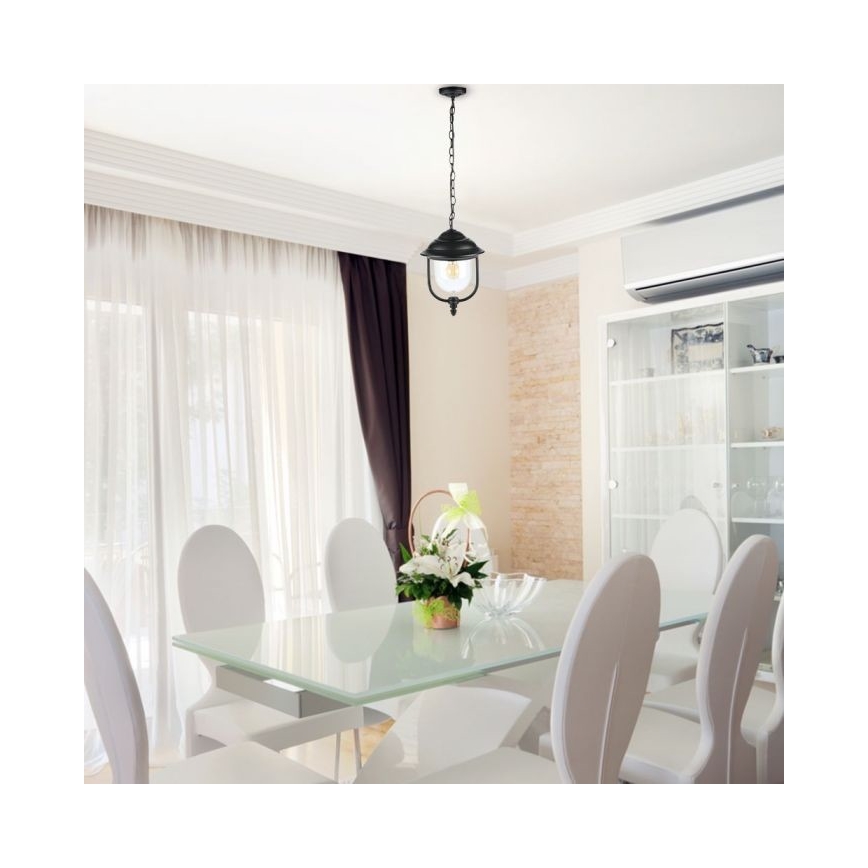 Екстериорен пендел 1xE27/60W/230V IP44 черен