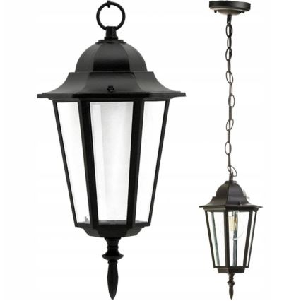 Екстериорен полилей 1xE27/20W/230V IP43 черен