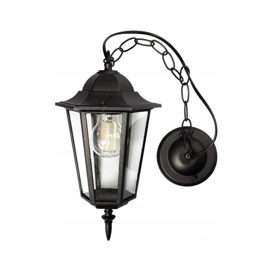 Екстериорен полилей 1xE27/20W/230V IP43 черен