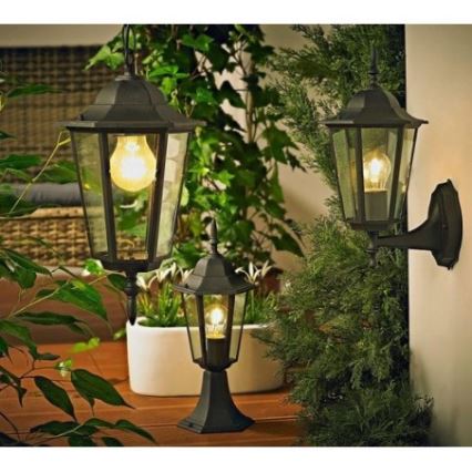 Екстериорен полилей 1xE27/20W/230V IP43 черен