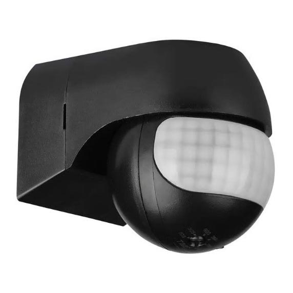 Екстериорен сензор за движение 230V IP44 черен