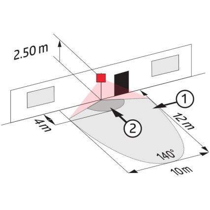Екстериорен сензор за движение LC-CLICK 140° IP44 черен