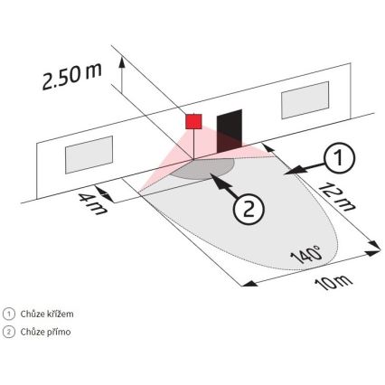Екстериорен сензор за движение LC-CLICK 200° IP44 черен