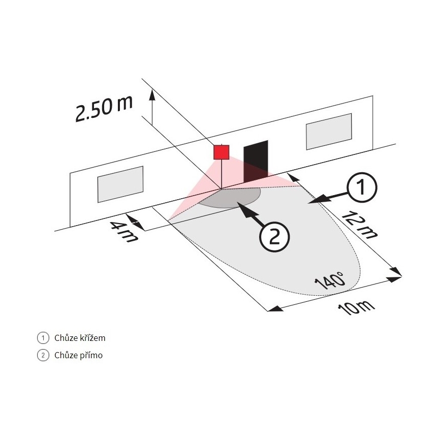 Екстериорен сензор за движение LC-CLICK 200° IP44 черен