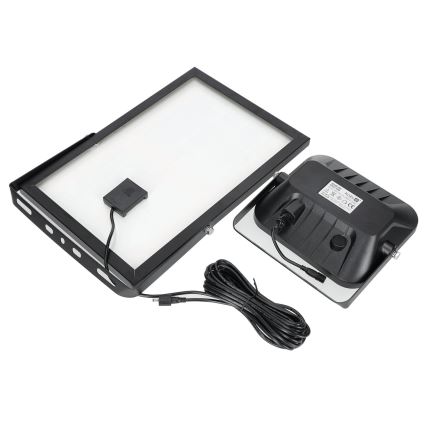 Екстериорен соларен прожектор със сензор LED/30W/6,4V 4000K IP65 6000 mAh + дистанционно управление