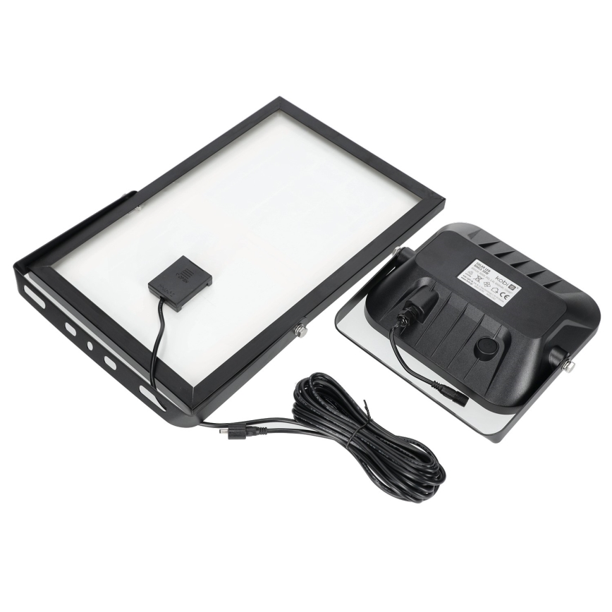 Екстериорен соларен прожектор със сензор LED/30W/6,4V 4000K IP65 6000 mAh + дистанционно управление