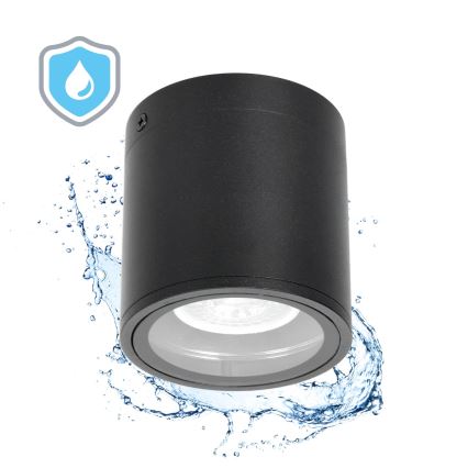 Екстериорен спот 1xGU10/35W/230V IP54 кръгъл черен