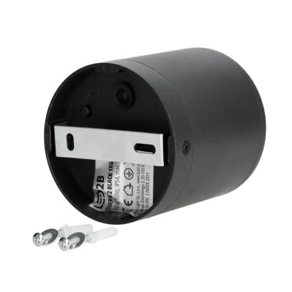 Екстериорен спот 1xGU10/35W/230V IP54 кръгъл черен