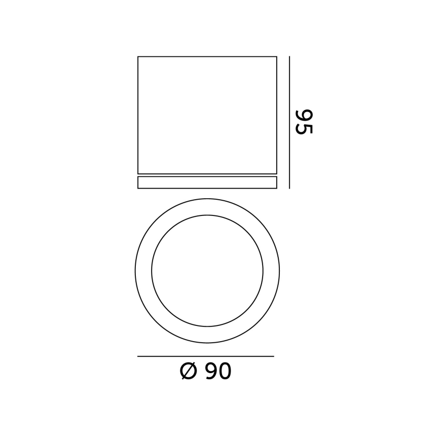 Екстериорен спот 1xGU10/35W/230V IP54 кръгъл черен