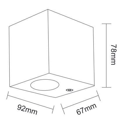 Екстериорен стенен спот BOSTON 1xGU10/10W/230V IP44