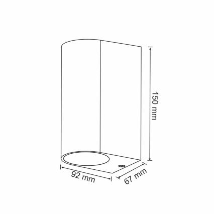 Екстериорен стенен спот BOSTON 2xGU10/10W/230V IP44