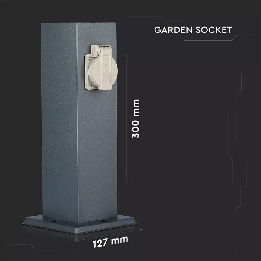 Екстериорен стълб с контакти SCHUKO 2Z 230V IP44