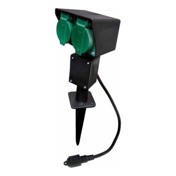 Екстериорен стълб с контакти EASY CONNECT 2Z 3600W/230V IP44 зелен