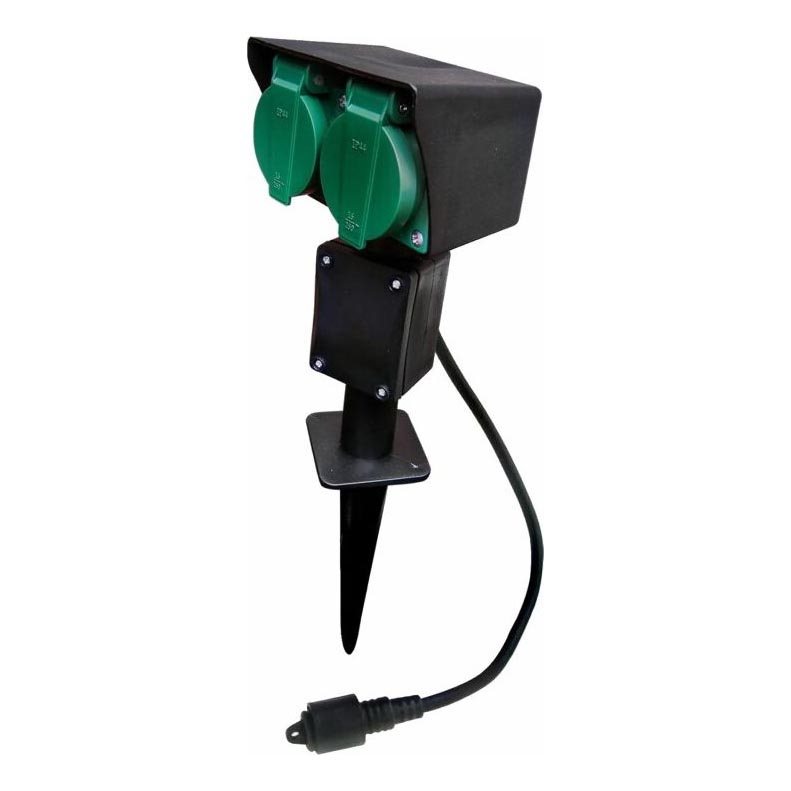 Екстериорен стълб с контакти EASY CONNECT 2Z 3600W/230V IP44 зелен