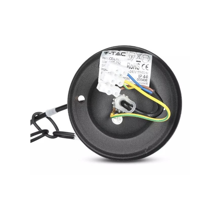 Екстериорен висящ полилей 1xE27/40W/230V IP44 черен