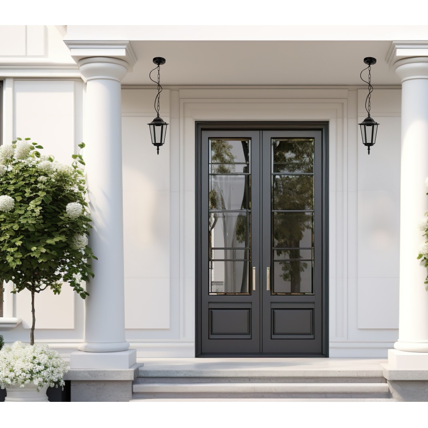 Екстериорен висящ полилей 1xE27/60W/230V черен