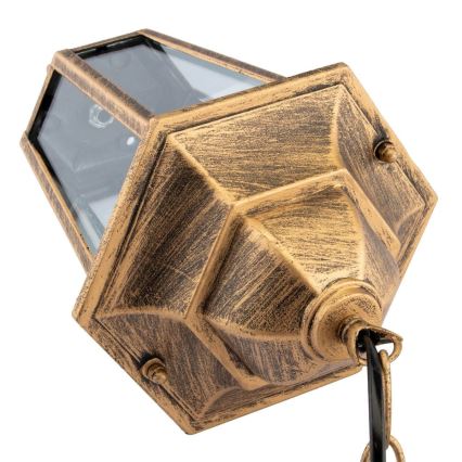 Екстериорен висящ полилей 1xE27/60W/230V златист IP44