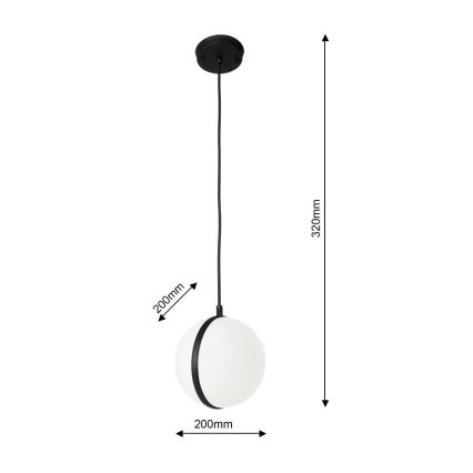 Екстериорен висящ полилей CIRCULO 1xE27/40W/230V IP44