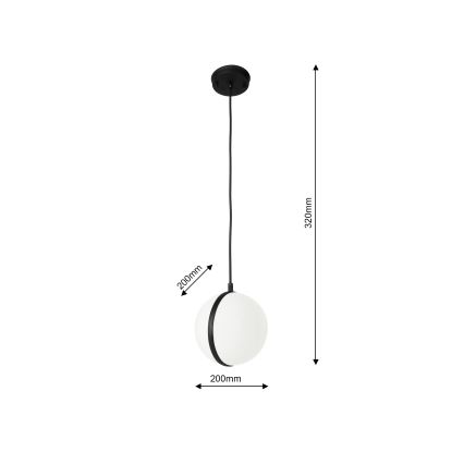 Екстериорен висящ полилей CIRCULO 1xE27/40W/230V IP44