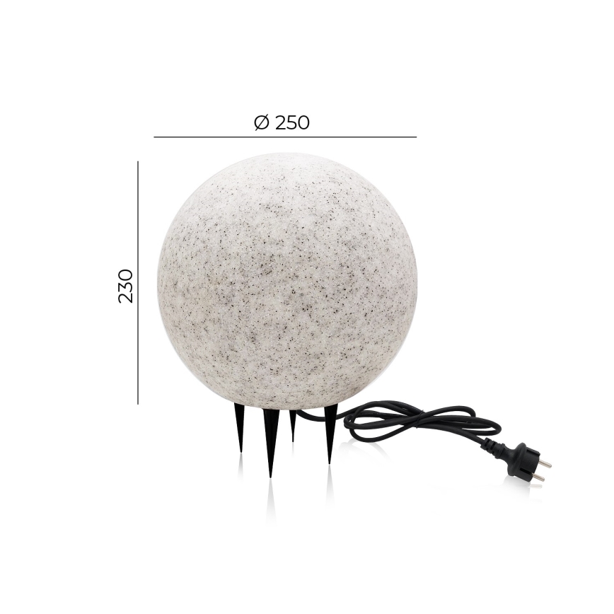 Екстериорна декоративна лампа GARDEN BALL 1xE27/40W/230V IP65 ⌀ 25 см