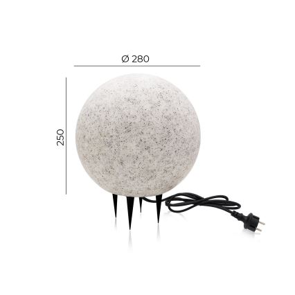 Екстериорна декоративна лампа GARDEN BALL 1xE27/40W/230V IP65 ⌀ 28 см