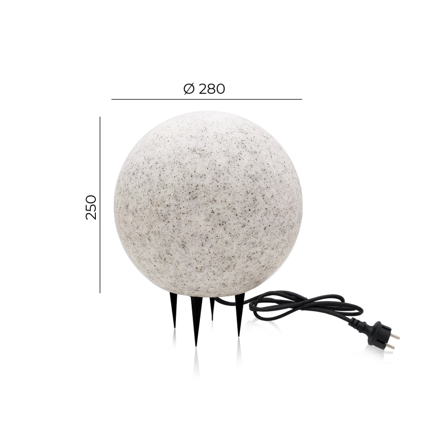 Екстериорна декоративна лампа GARDEN BALL 1xE27/40W/230V IP65 ⌀ 28 см