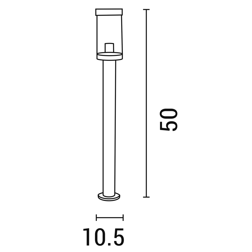 Екстериорна лампа 1xE27/15W/230V 50 см IP44 черен