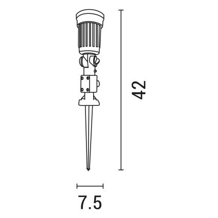 Екстериорна лампа 1xE27/15W/230V IP44 черен