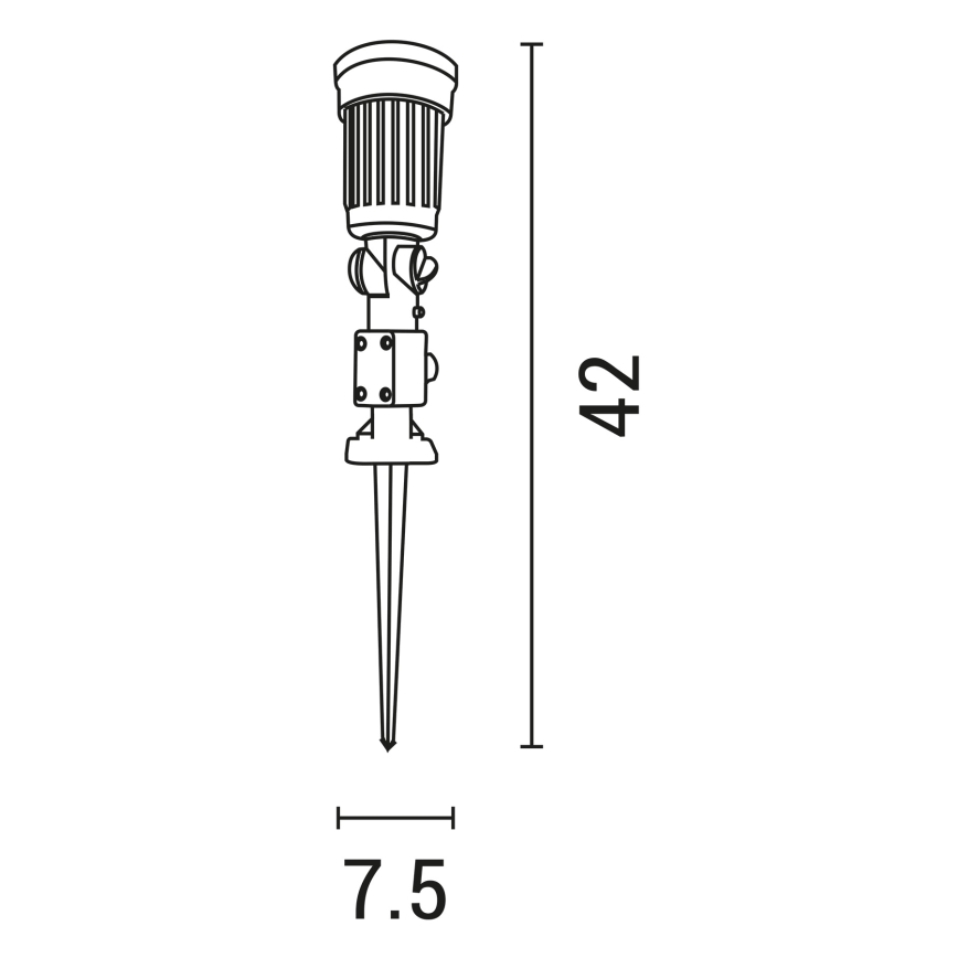 Екстериорна лампа 1xE27/15W/230V IP44 черен