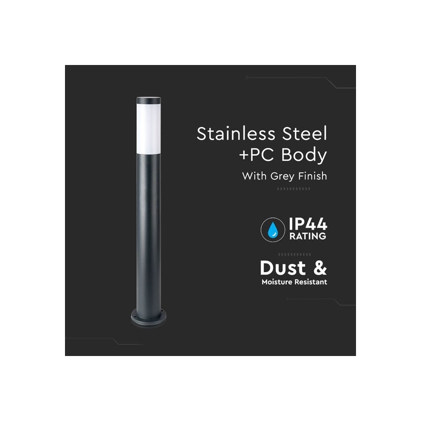 Екстериорна лампа 1xE27/60W/230V IP44 80см черна