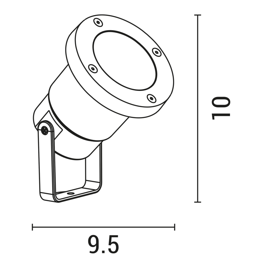 Екстериорна лампа 1xGU10/5W/230V IP65 сив