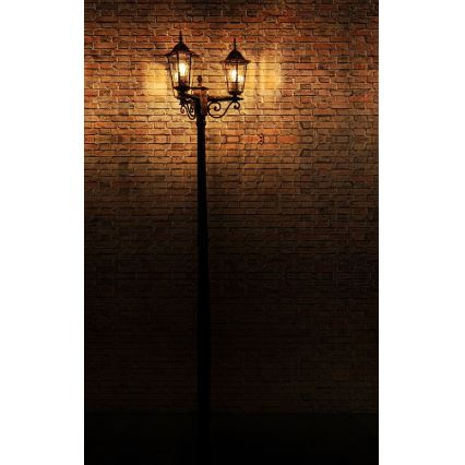 Екстериорна лампа 3xE27/20W/230V IP43 2,58 м черен
