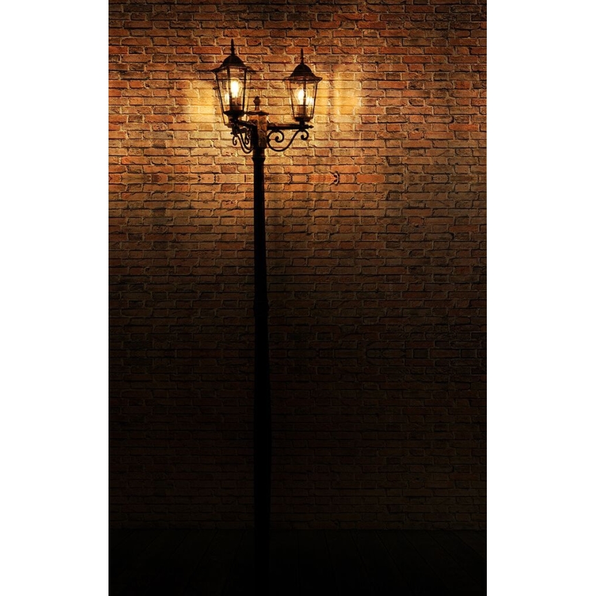 Екстериорна лампа 3xE27/20W/230V IP43 2,58 м черен