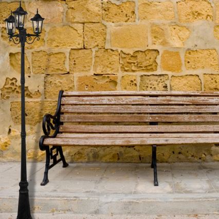 Екстериорна лампа 3xE27/20W/230V IP43 2,58 м черен